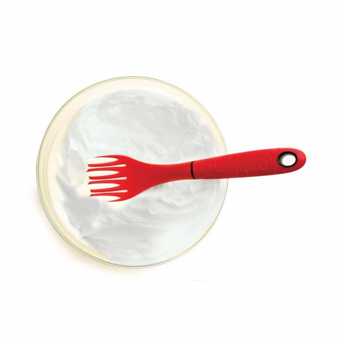 Norpro Grip-EZ Fiskie Fork and Whisk Combo Kitchen Tool, Red