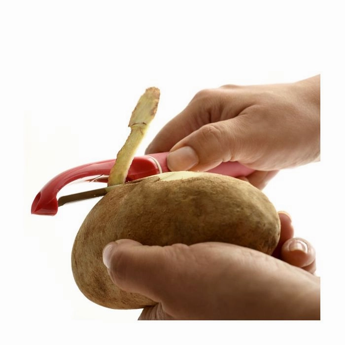 Norpro Grip-EZ Vegetable Peeler, 7.25-Inch, Red