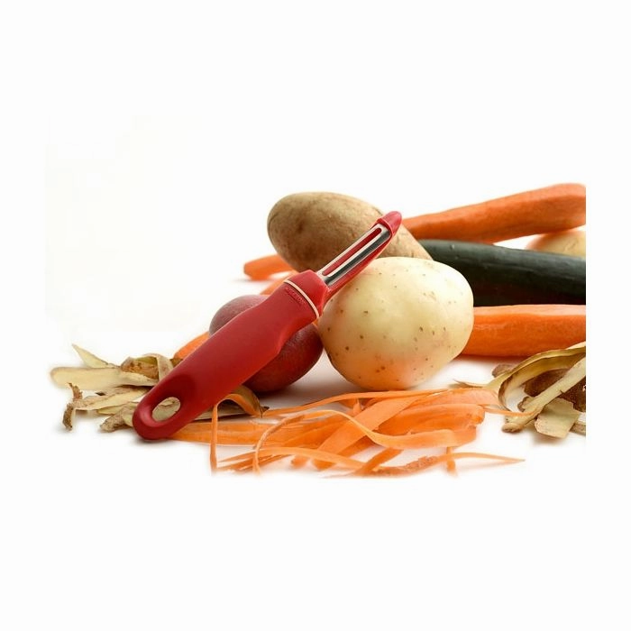 Norpro Grip-EZ Vegetable Peeler, 7.25-Inch, Red
