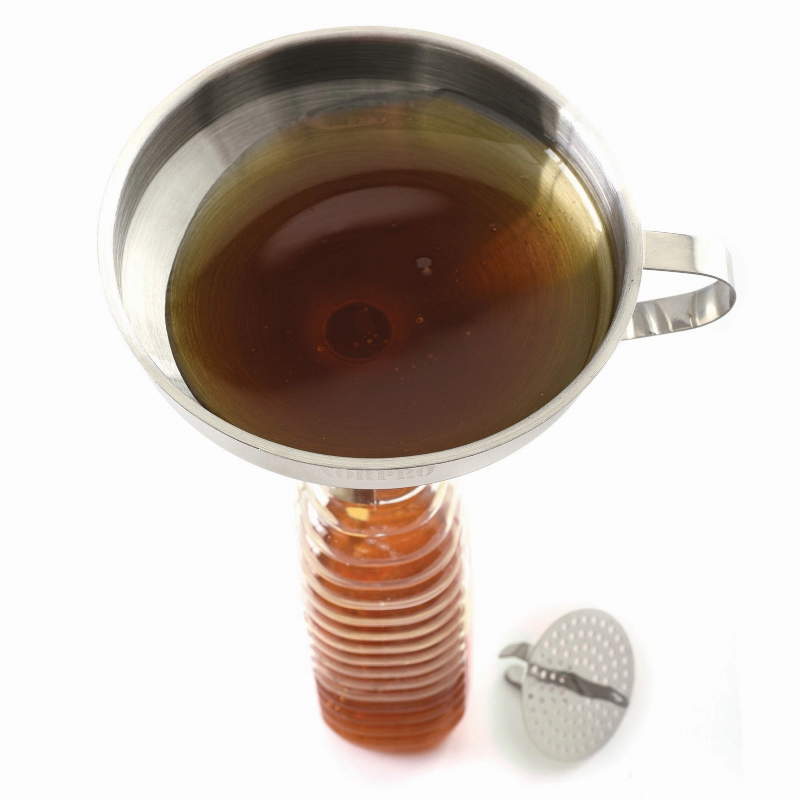 Norpro Heavy Duty Stainless Steel Funnel with Detatchable Strainer, 5.5-Inch