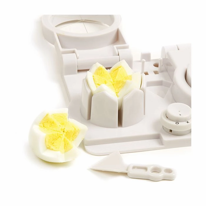 Norpro Multi Functional Egg Slicer, Wedger, Piercer and Garnish Tool, White