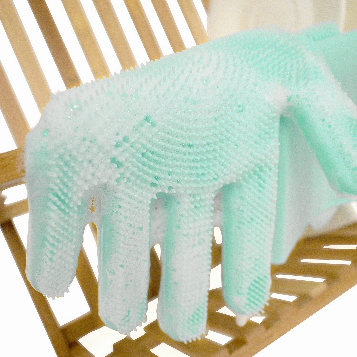Norpro Silicone Cleaning Gloves with Micro Bristles, 1 Pair