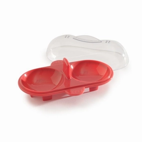 Norpro Silicone Microwave Double Egg Poacher with Lid, Red Cooking Tools & Accessories outlet tools