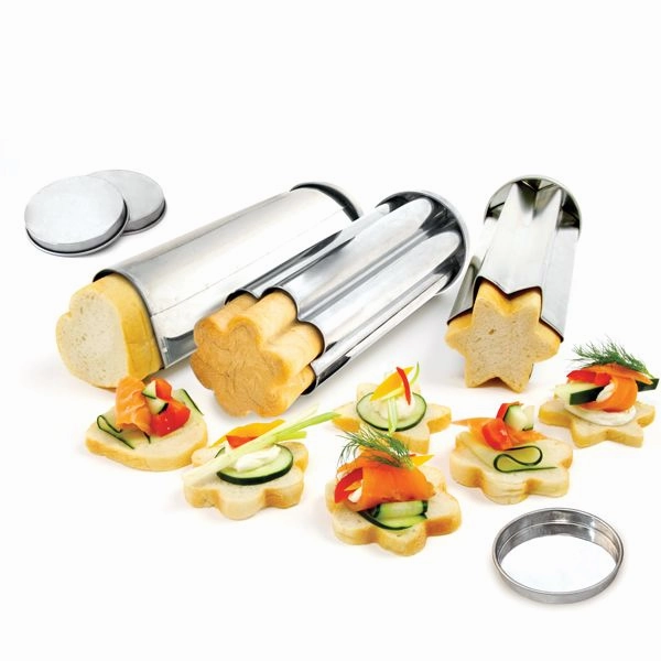 Norpro Tin Canape Bread Molds, Set of 3