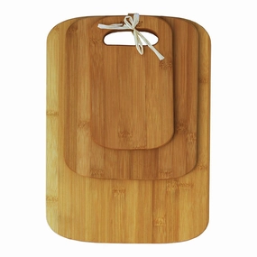 Oceanstar 3-Piece Bamboo Cutting Board Set, Rounded Cooking Tools & Accessories mega discount