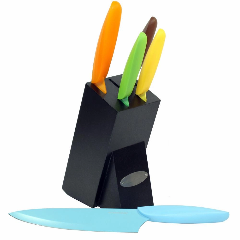 Oceanstar 6-Piece Non-Stick Coating knife set with Block