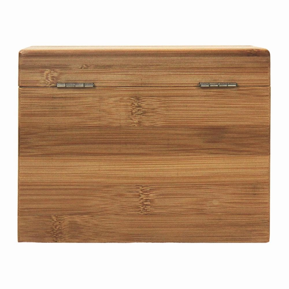 Oceanstar Bamboo Recipe Box with Divider