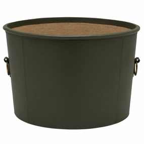 Ogden Full-Grain Leather Large Basket (Forest Green) Decorative Baskets clearance deals