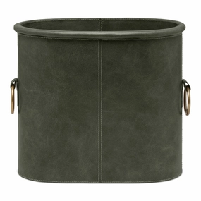 Ogden Full-Grain Leather Magazine Holder (Forest Green) Home Decor Office Organization Convenient shopping