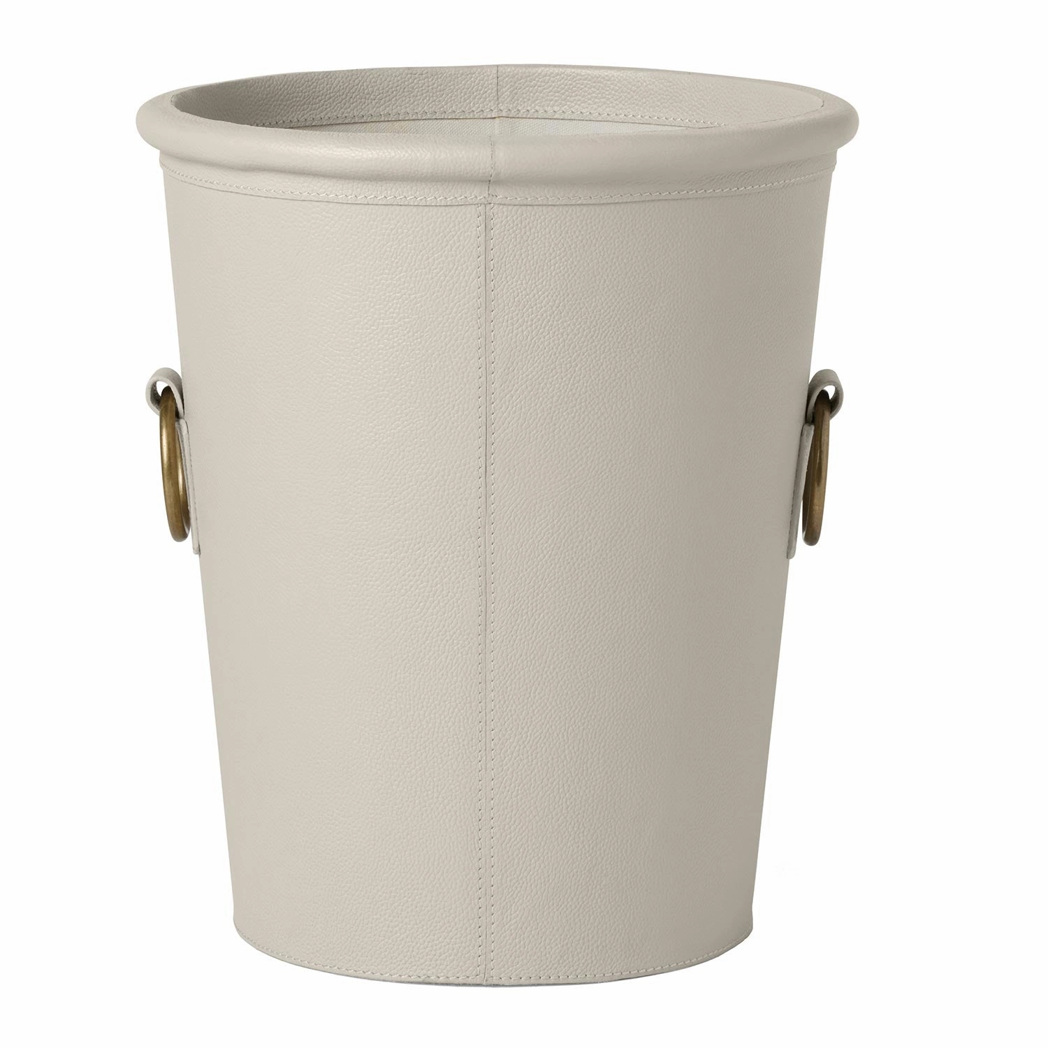 Ogden Full-Grain Leather Wastebasket (Light Gray) Home Decor Office Organization Convenient shopping