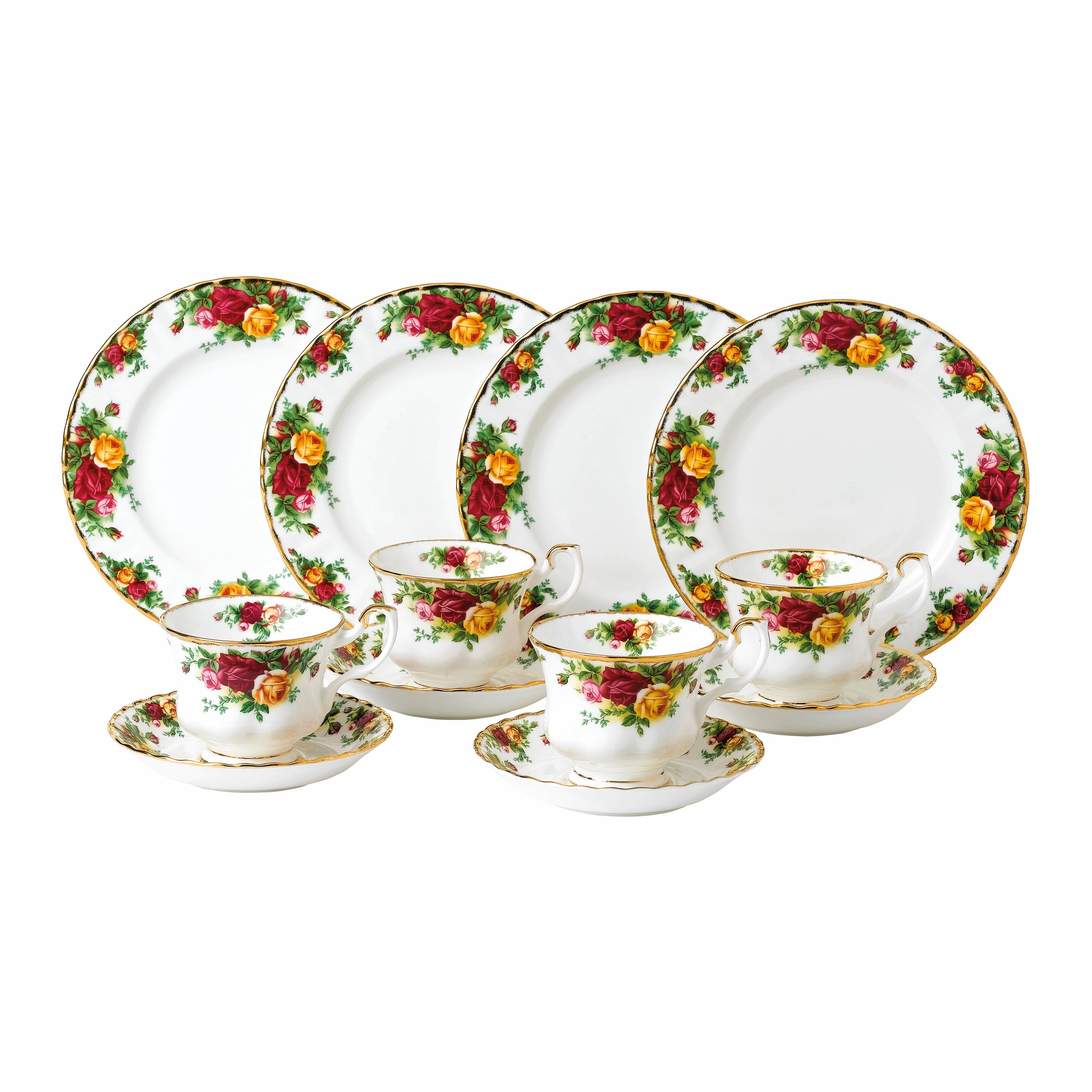 Old Country Roses 12 Piece Set Dinnerware bulk buy offers