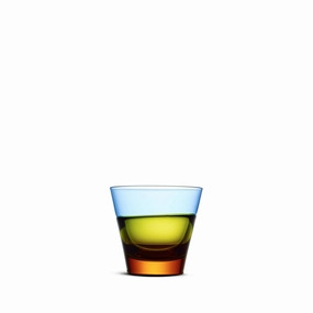 Old Fashioned Glass in Blue/Yellow Pantry & Bar essentials discount