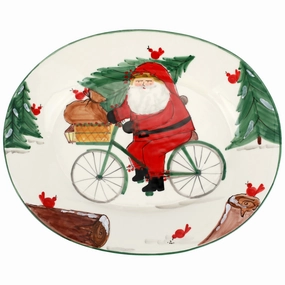 Old St. Nick Large Oval Platter w/ Bicycle Serveware deals online