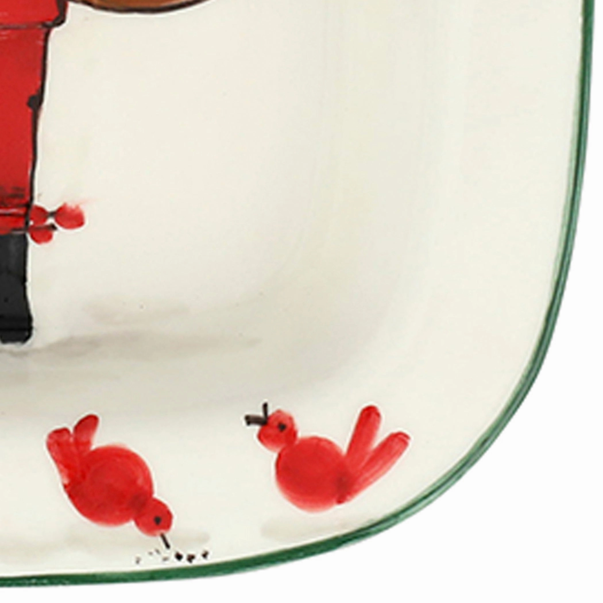 Old St. Nick Small Rimmed Square Platter with Gifts