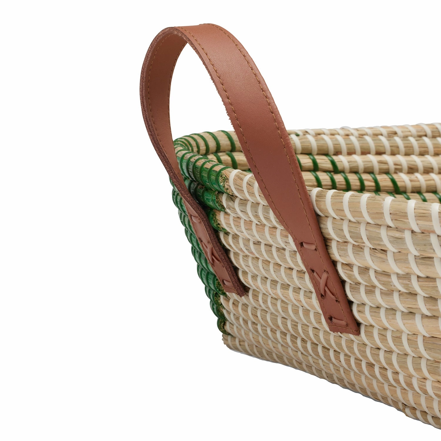 Olinda Green/Natural Seagrass Storage Basket Set/2