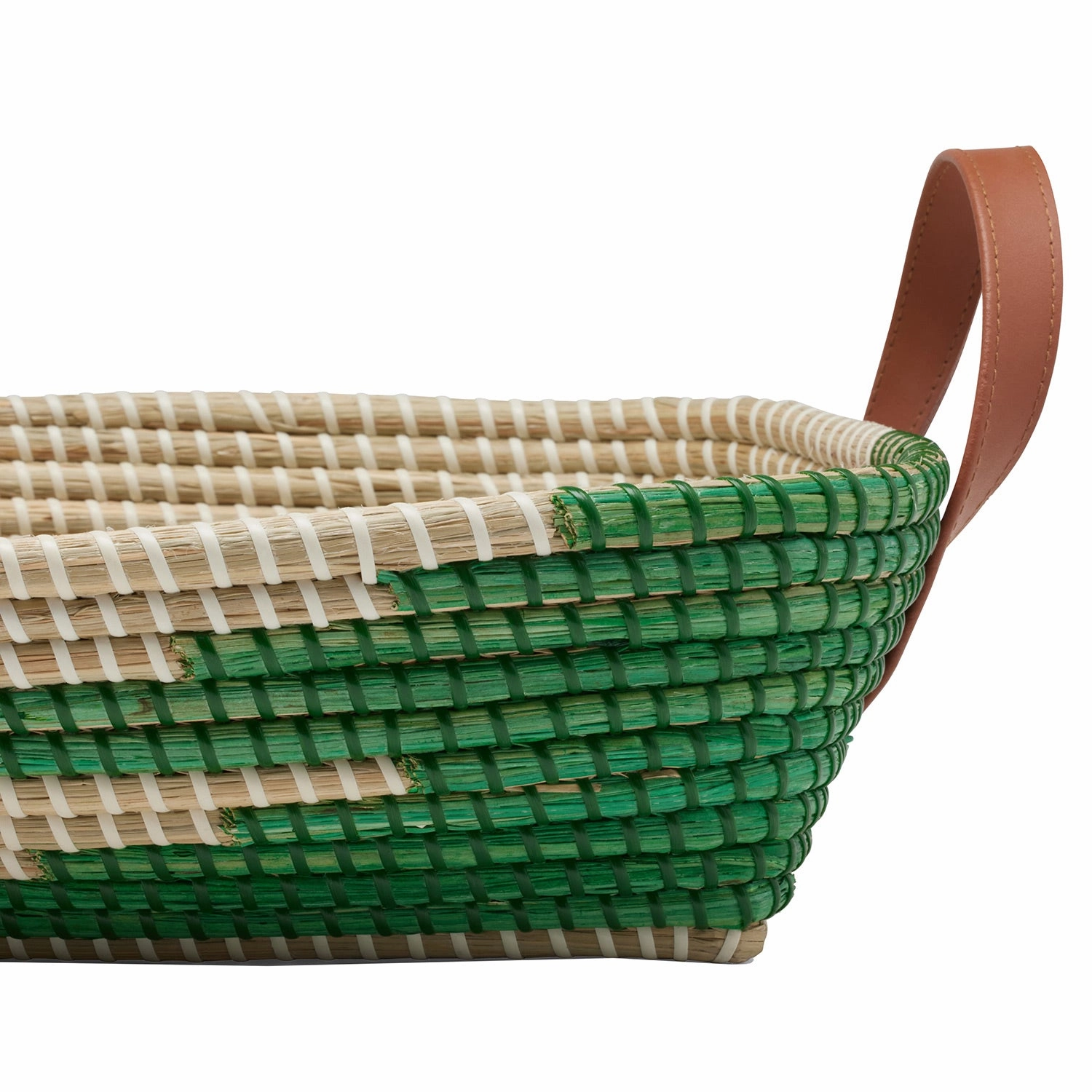 Olinda Green/Natural Seagrass Storage Basket Set/2