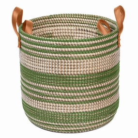 Olinda Natural Seagrass Nesting Baskets (Set/2) (Green) Decorative Baskets clearance deals