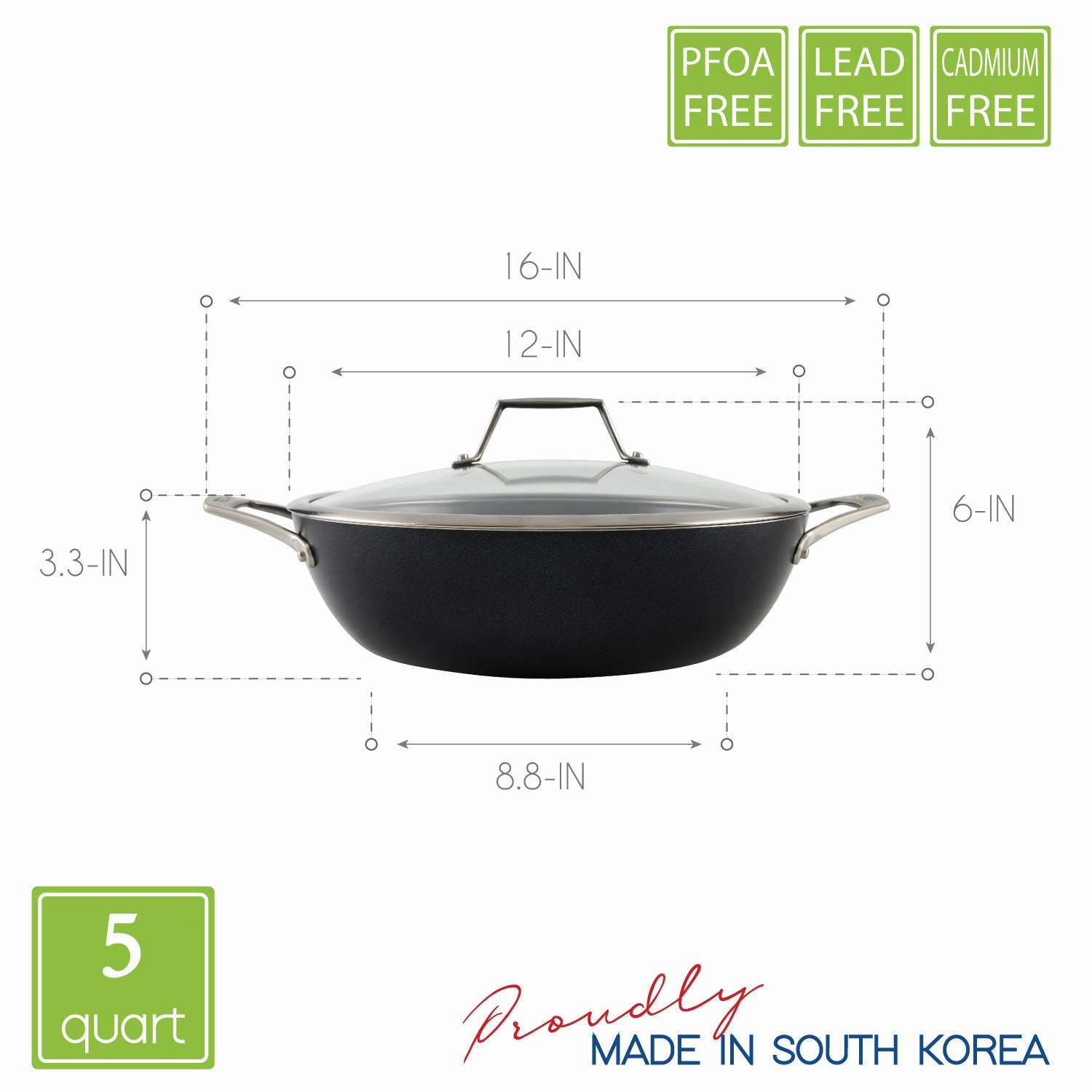 Onyx Collection - 5 Quart Chef Pan