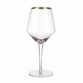 Optic Wine Glass with Gold Rim Barware sale online