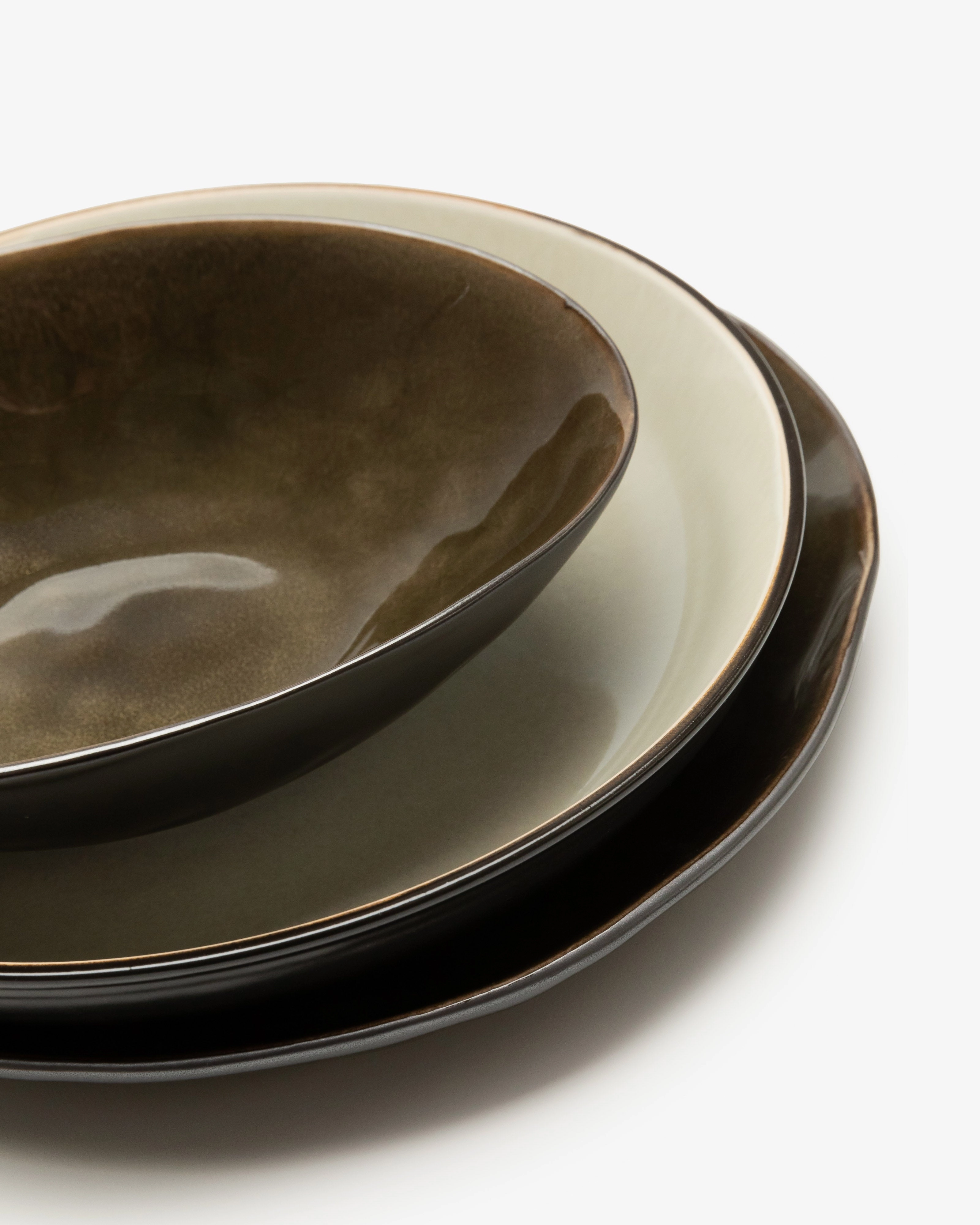 Oval bowl L gray Pure