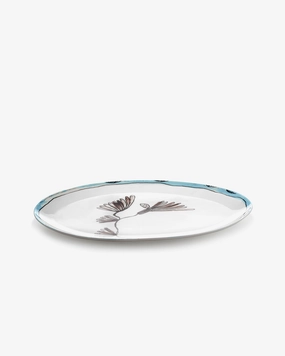 Oval plate 2 L Camelia aubergine Midnight Flowers Dinnerware tableware outlet