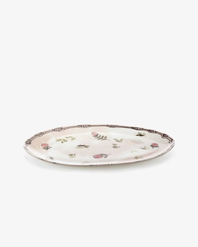 Oval plate 2 L Mirtillo nude Midnight Flowers Dinnerware tableware outlet
