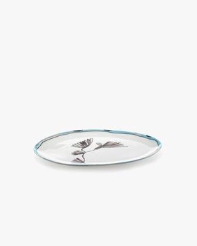 Oval plate 2 S Camelia aubergine Midnight Flowers Dinnerware tableware outlet