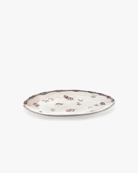 Oval plate 2 S Mirtillo nude Midnight Flowers Dinnerware tableware outlet