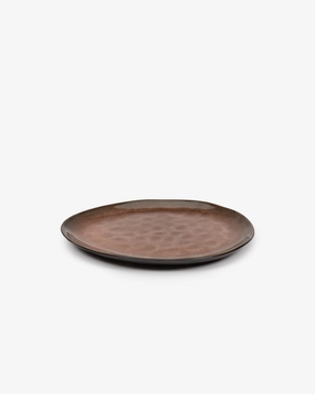 Oval plate L brown Pure Dinnerware tableware outlet