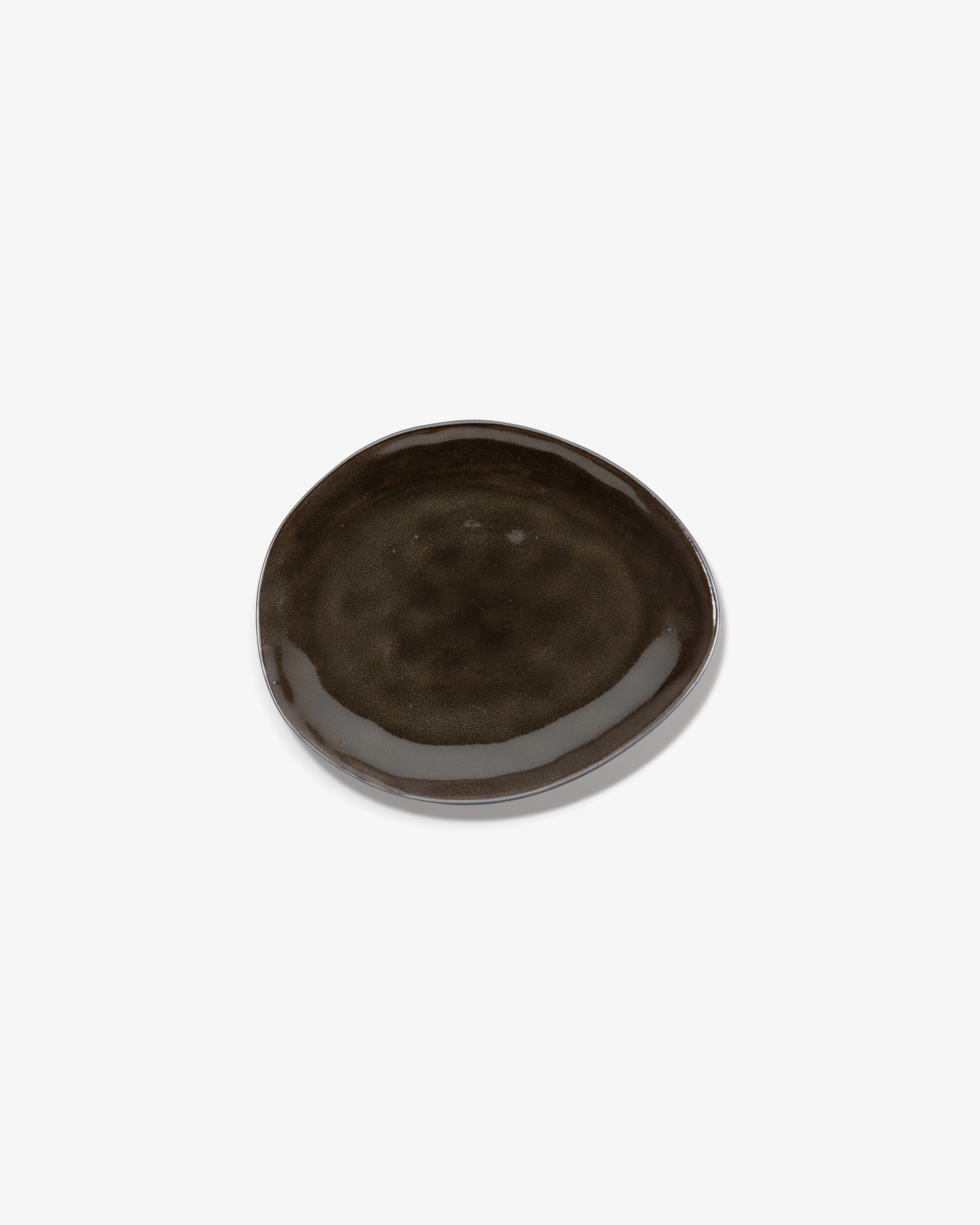 Oval plate M gray Pure