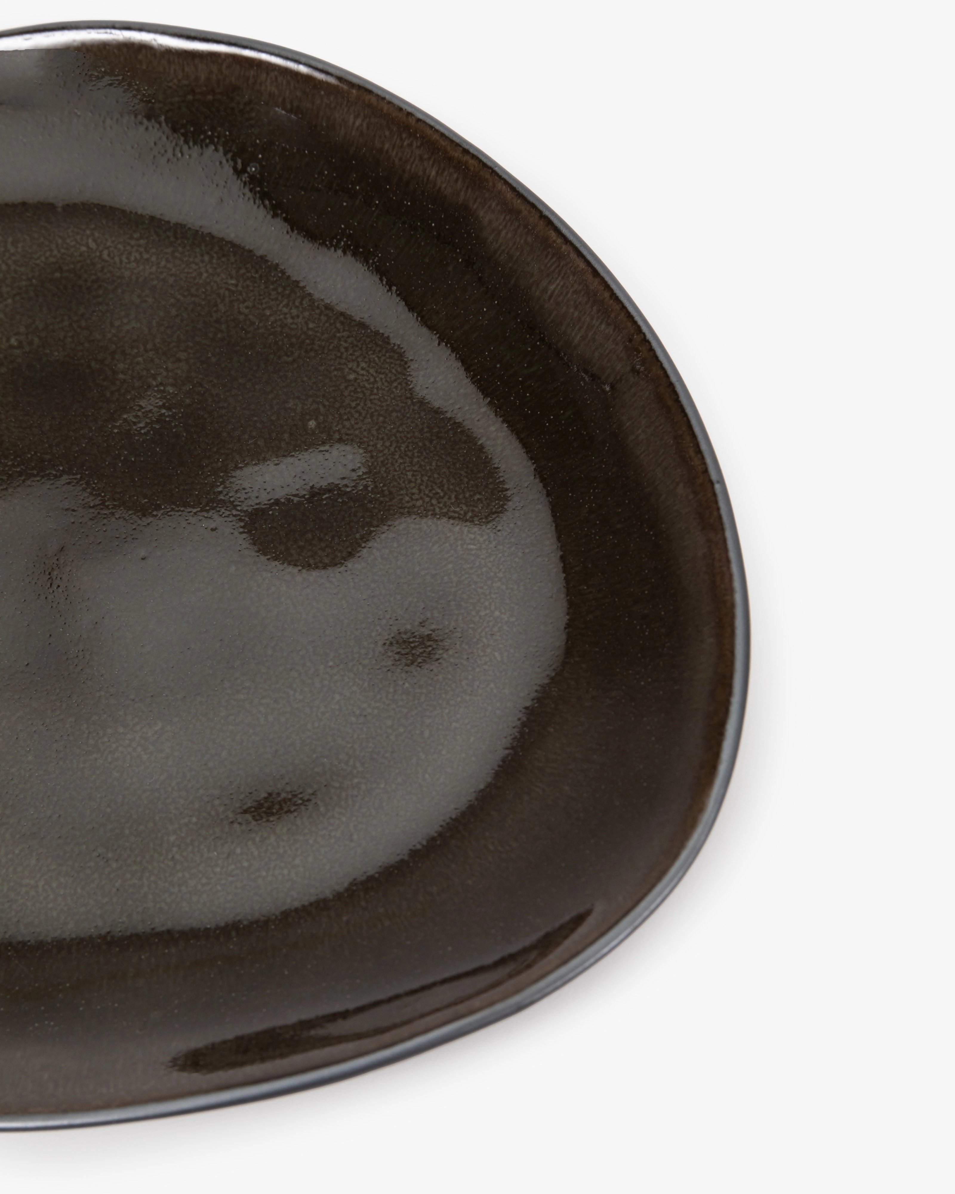 Oval plate M gray Pure