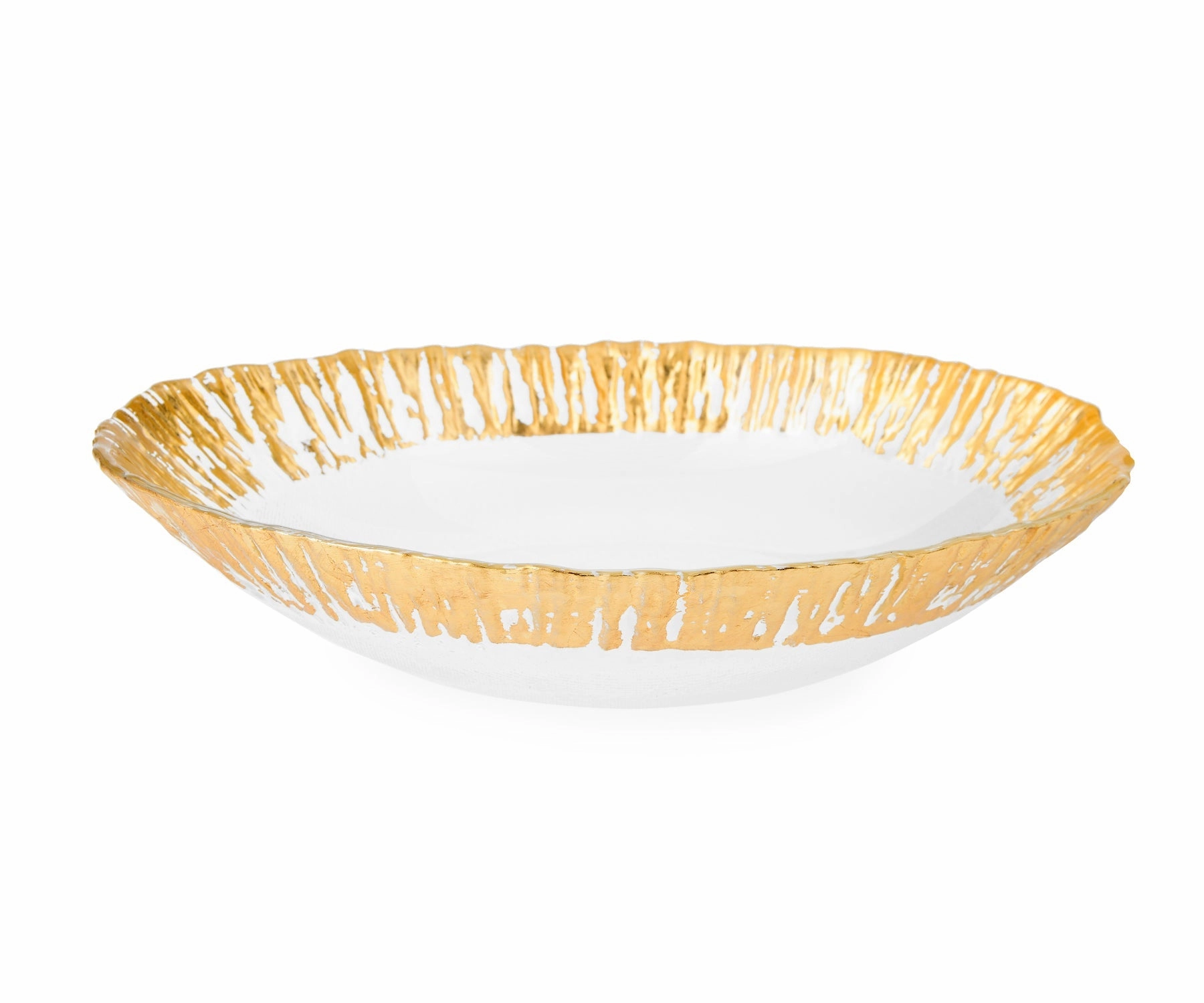 Oval Shaped Scalloped Bowl- Gold Serveware discount kitchenware