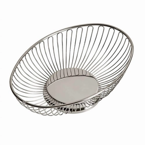 Oval Wire Basket In Silver Bakeware online promo