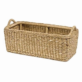 Palm Leaf Hearth Basket Decorative Baskets clearance deals