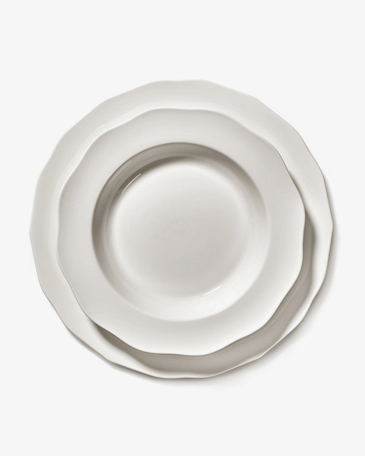 Pasta Plate White Silhouette