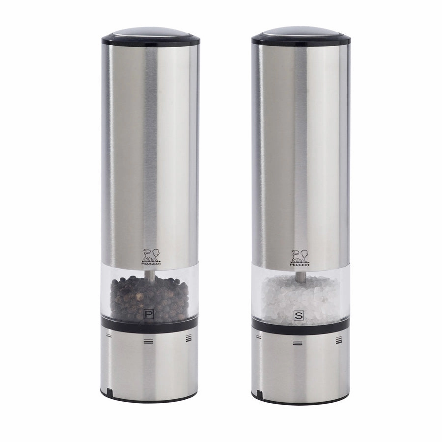 Peugeot Elis Sense Electric Salt & Pepper Mill Set, Stainless Cooking Tools & Accessories mega discount