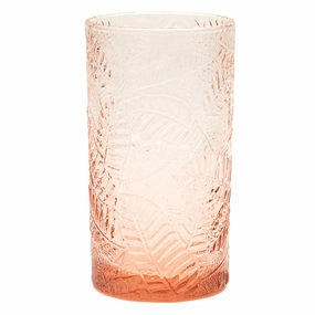 Peyton Pink Hand Blown Highball Glasses Set/4 Drinkware best price