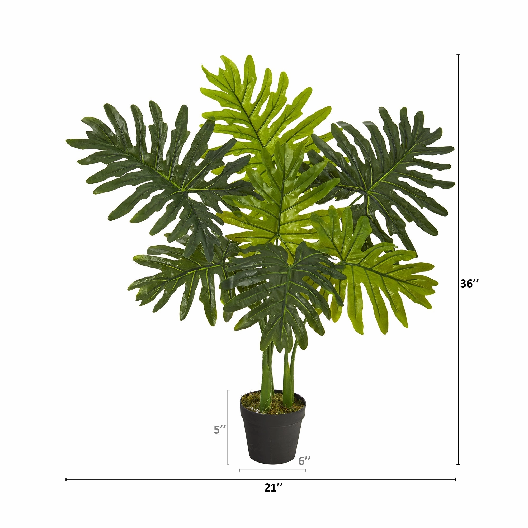 Philodendron Artificial Plant (Real Touch) 3'
