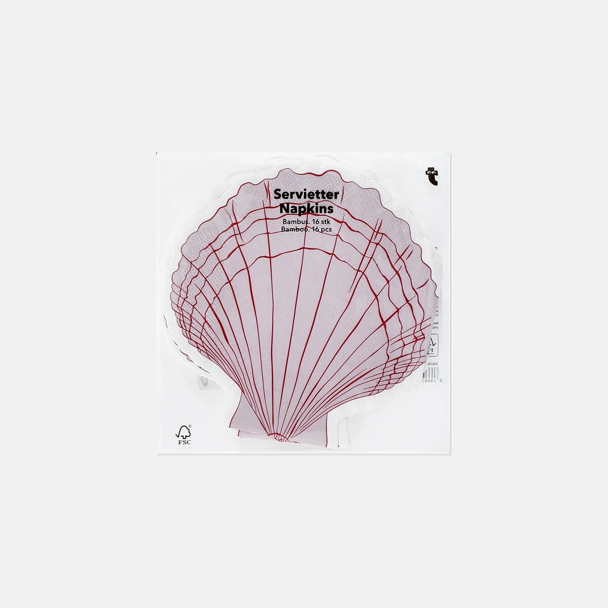 Pink clam napkins - 16 pcs Kitchen Tableware at affordable prices