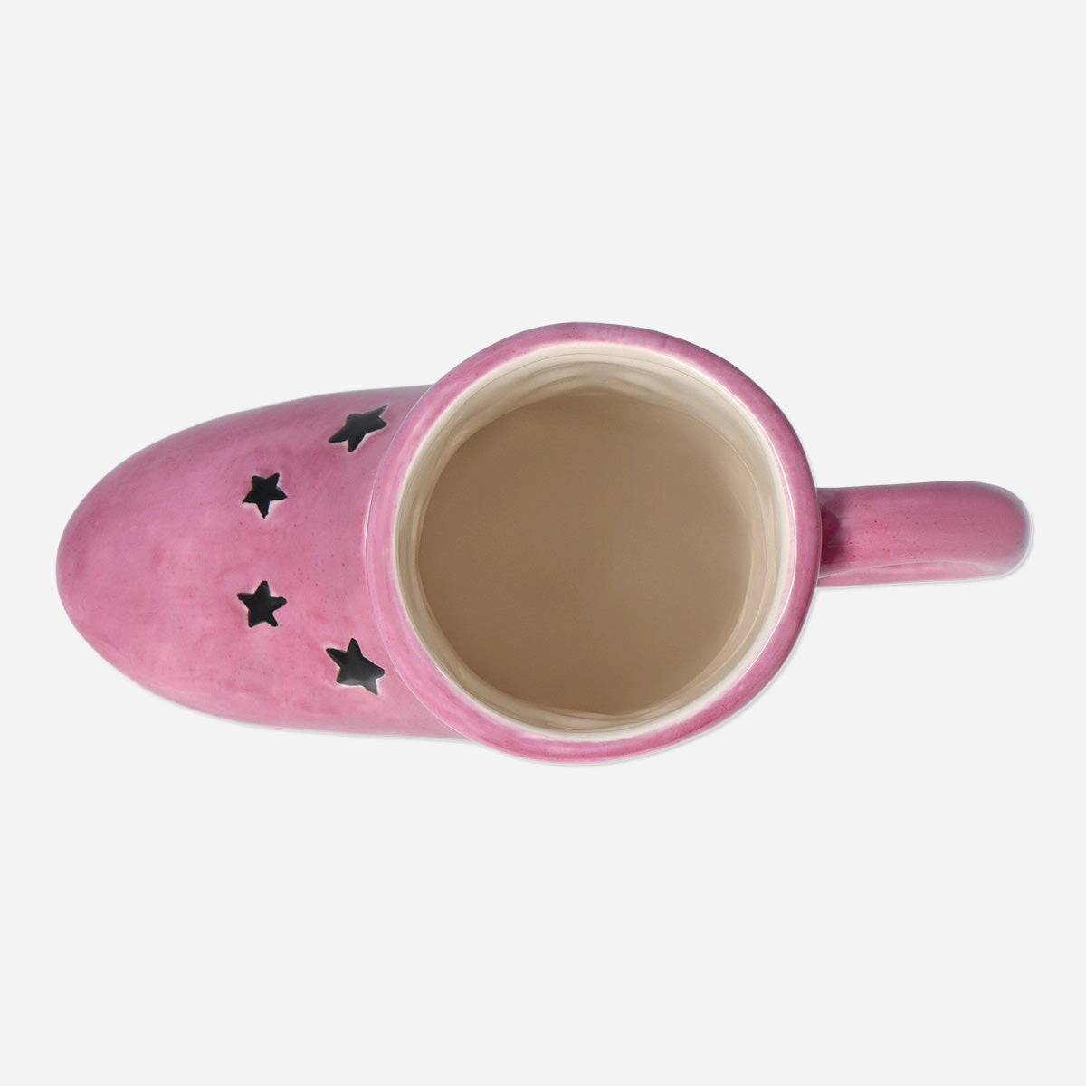 Pink cowboy boot shaped mug