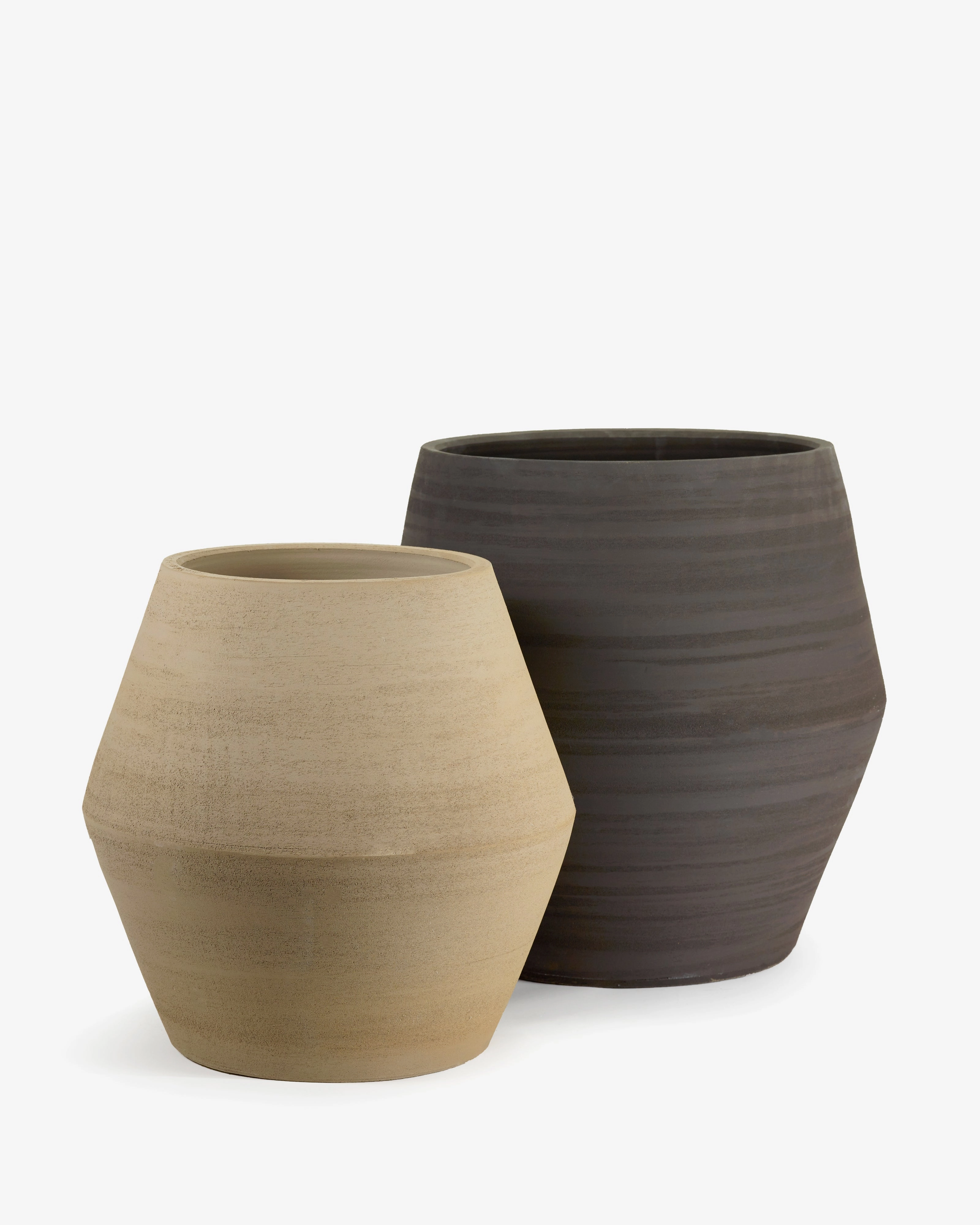 Plant pot L black Construct