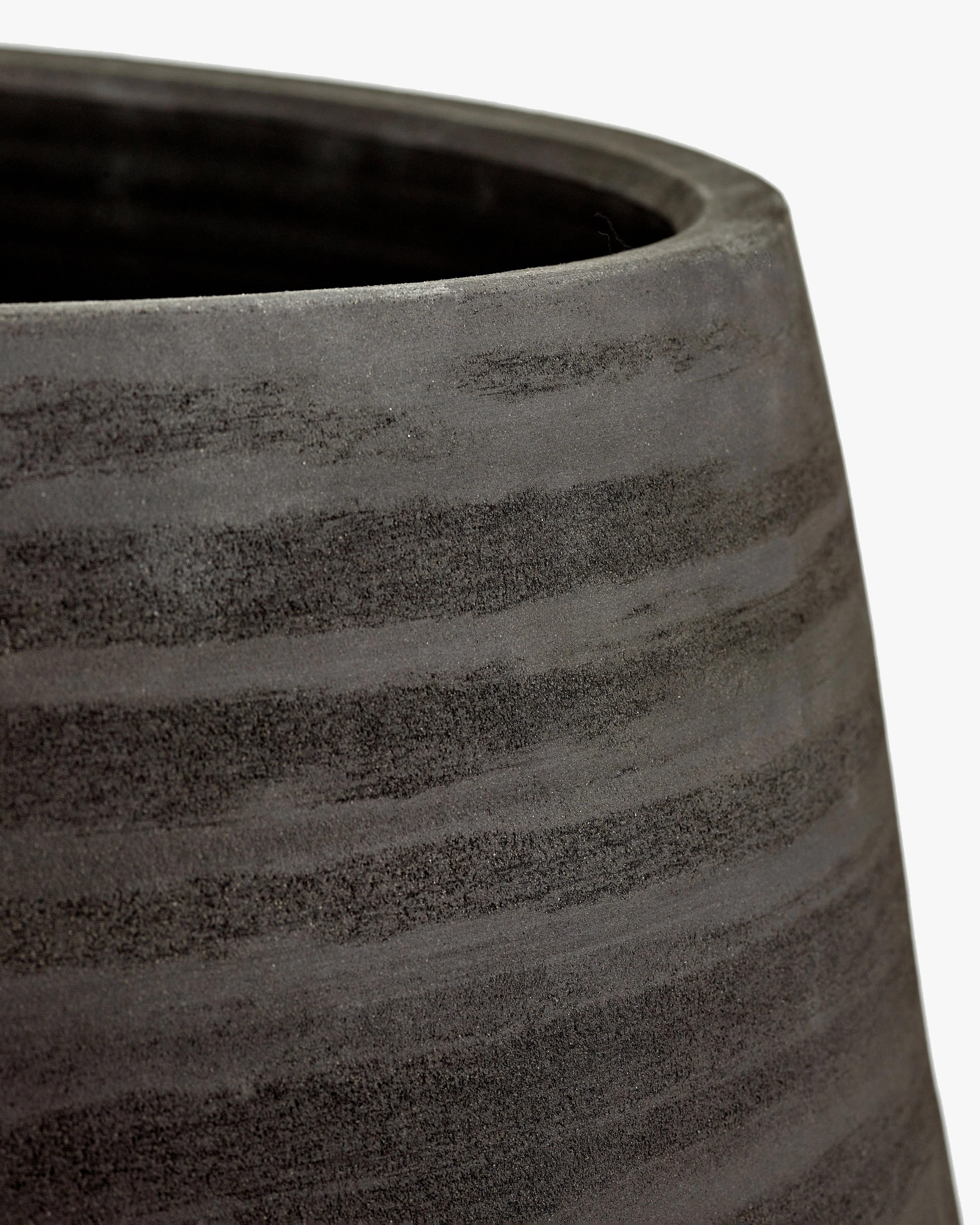 Plant pot L black Construct