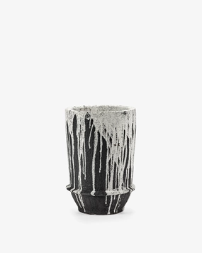 Planter 02 M off-white/dark brown Dune Pottery & Urban Jungle decor outlet