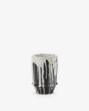 Planter 02 S off-white/dark brown Dune Pottery & Urban Jungle decor outlet
