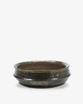 Planter bowl 02 L dark green Dune Pottery & Urban Jungle decor outlet