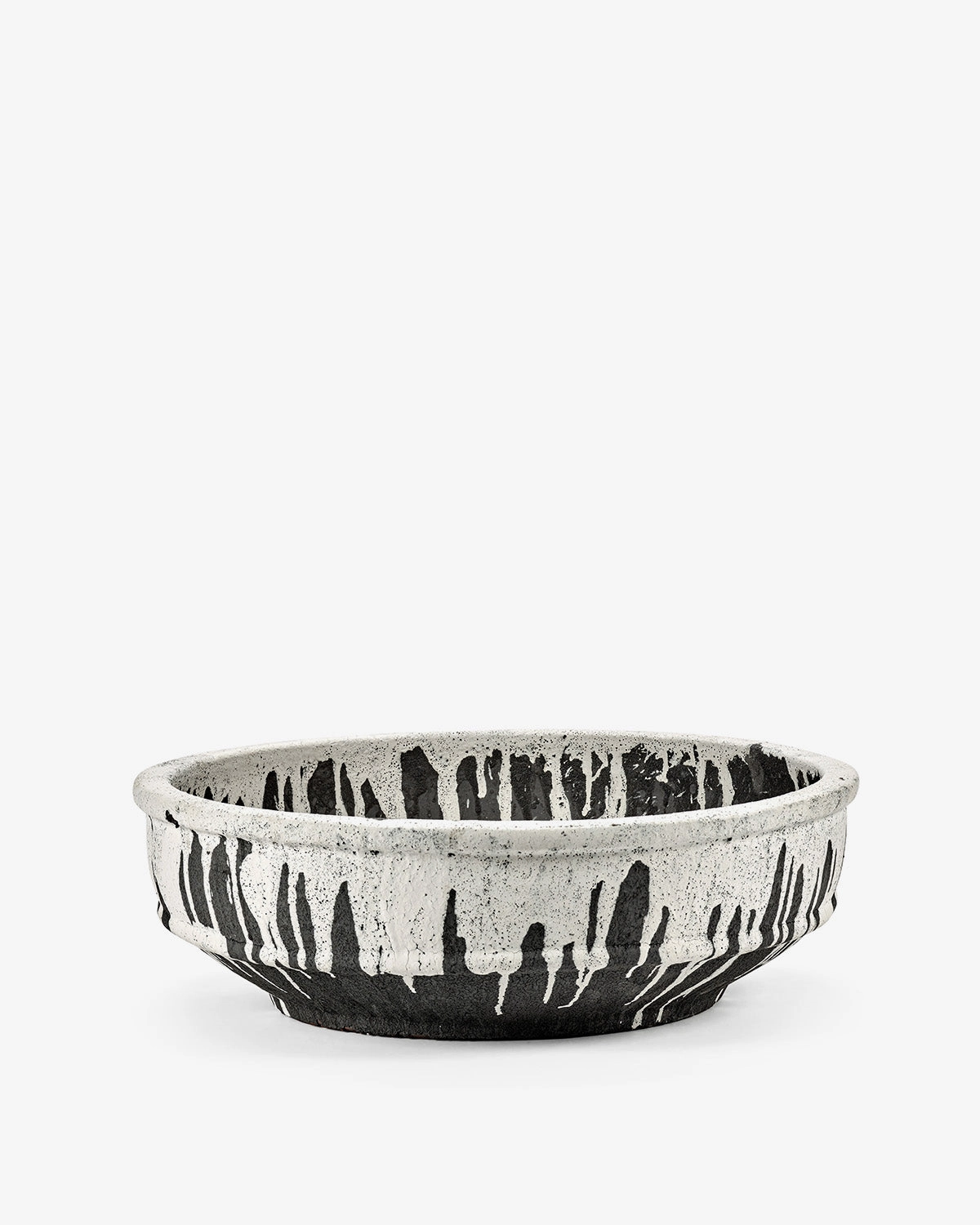 Planter bowl 02 L off-white/dark brown Dune Pottery & Urban Jungle decor outlet