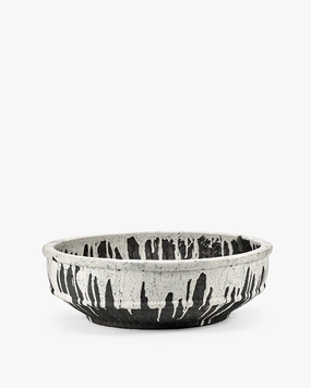 Planter bowl 02 L off-white/dark brown Dune Pottery & Urban Jungle decor outlet