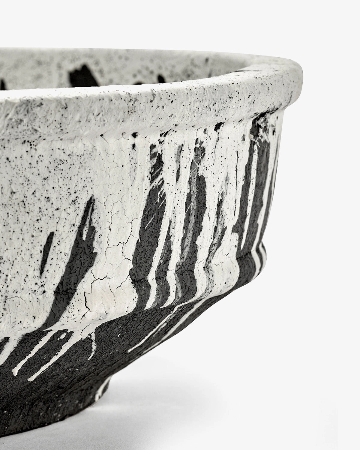 Planter bowl 02 L off-white/dark brown Dune