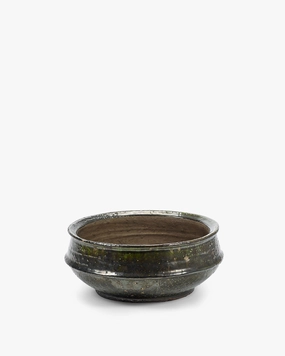 Planter bowl 02 S dark green Dune Pottery & Urban Jungle decor outlet