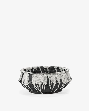 Planter bowl 02 S off-white/dark brown Dune Pottery & Urban Jungle decor outlet